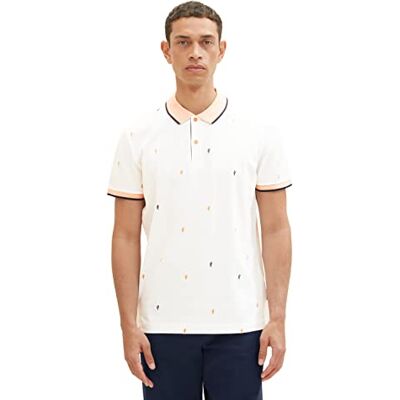 TOM TAILOR Herr 1036439 Pikétröja 31844-Off White Scattered Design, L, 31844 – off white scattered design, L TOM TAILOR Herr 1036439 Pikétröja 31844-Off White Scattered Design, L, 31844 – off white scattered design, L