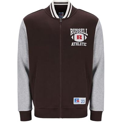 Russell Athletic E36352-SN-562 TY-FLEECE BOMBER JACK Herr Jacka SEAL BROWN Storlek M Russell Athletic E36352-SN-562 TY-FLEECE BOMBER JACK Herr Jacka SEAL BROWN Storlek M