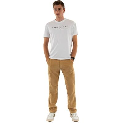 Tommy Jeans herr S/S T-shirt, Vit (vit), XS Tommy Jeans herr S/S T-shirt, Vit (vit), XS