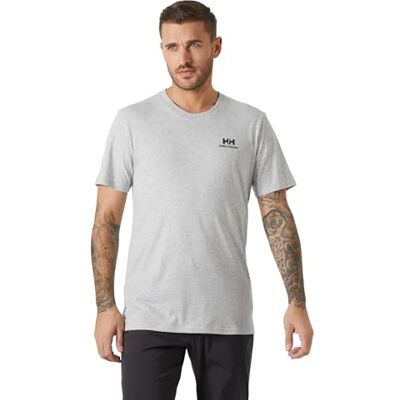 Helly Hansen Nord grafisk t-shirt för män, 952 grå melange, XL Helly Hansen Nord grafisk t-shirt för män, 952 grå melange, XL