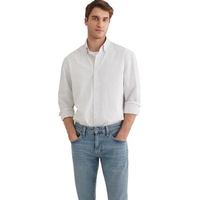 Mavi randig herrskjorta, svart iris ränder, XL, Svart iris Stripe, XL Mavi randig herrskjorta, svart iris ränder, XL, Svart iris Stripe, XL