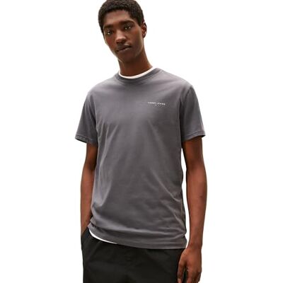 Tommy Jeans herr TJM smal linjär bröst T-tröja EXT DM0DM21780 S/S t-shirt, grå (tvättad svart), XL, Grå (tvättad svart), XL Tommy Jeans herr TJM smal linjär bröst T-tröja EXT DM0DM21780 S/S t-shirt, grå (tvättad svart), XL, Grå (tvättad svart), XL