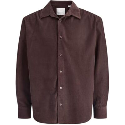 JACK & JONES Jprccascot Corduroy L/S skjorta, Svart kaffe, S JACK & JONES Jprccascot Corduroy L/S skjorta, Svart kaffe, S