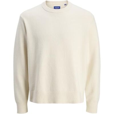 JACK & JONES Jorparos Jacquard stickad crew neck, Havssalt, M JACK & JONES Jorparos Jacquard stickad crew neck, Havssalt, M