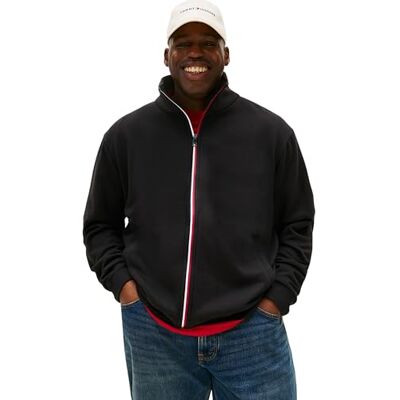Tommy Hilfiger herr BT-GLOBAL RANDIG ZIP THROUGH-B MW0MW42064 tröja med dragkedja, svart, XXL, svart (svart), XXL Tommy Hilfiger herr BT-GLOBAL RANDIG ZIP THROUGH-B MW0MW42064 tröja med dragkedja, svart, XXL, svart (svart), XXL