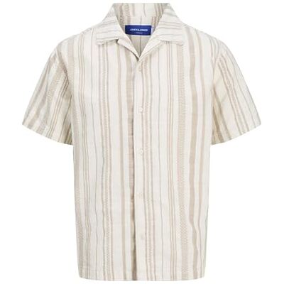 JACK & JONES Jorluke bohemisk resort skjorta Ss, ecru, M JACK & JONES Jorluke bohemisk resort skjorta Ss, ecru, M