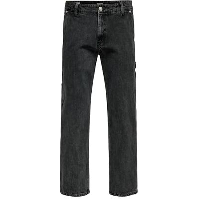 Only & Sons Endast & SONS ONSEDGE rak bil WB 3015 TAI DNM, Tvättad svart, 30W / 34L Only & Sons Endast & SONS ONSEDGE rak bil WB 3015 TAI DNM, Tvättad svart, 30W / 34L