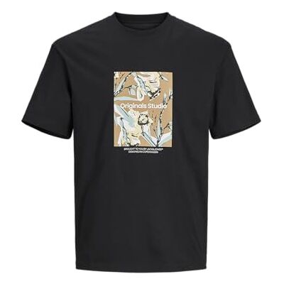 JACK & JONES JACK&JONES PLUS JORSEQUOIA Tee SS Crew Neck PLS, svart, 3XL JACK & JONES JACK&JONES PLUS JORSEQUOIA Tee SS Crew Neck PLS, svart, 3XL
