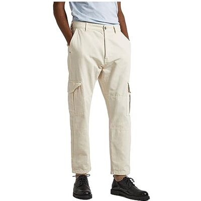 Pepe Jeans Nolan-byxor för män, Beige (Elfenbensvitt), 36W x 32L Pepe Jeans Nolan-byxor för män, Beige (Elfenbensvitt), 36W x 32L
