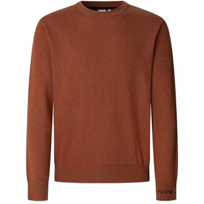 Pepe Jeans herr Andre rund hals stickade kläder, röd (tegelröd) XS, Röd (Tegelröd), XS Pepe Jeans herr Andre rund hals stickade kläder, röd (tegelröd) XS, Röd (Tegelröd), XS