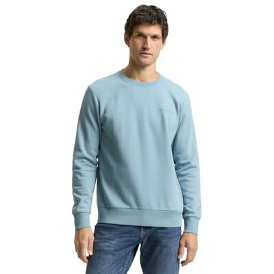 TOM TAILOR Sweatshirt för män, 30838 – Tourmaline, M TOM TAILOR Sweatshirt för män, 30838 – Tourmaline, M