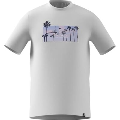 adidas Mezczyzni Summer Sunset Graphic T-Shirt, white, S adidas Mezczyzni Summer Sunset Graphic T-Shirt, white, S