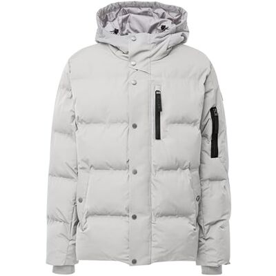s.Oliver Pufferjacka för män med huva, Grå/svart 9016, M s.Oliver Pufferjacka för män med huva, Grå/svart 9016, M