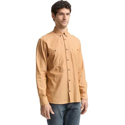 TOM TAILOR herrskjorta, 38973 – Mid Brown fiskben, 3XL TOM TAILOR herrskjorta, 38973 – Mid Brown fiskben, 3XL