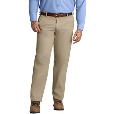 Red Kap Men's Stain Resistant, Flat Front Work Pants, Khaki, 36W x 30L Red Kap Men's Stain Resistant, Flat Front Work Pants, Khaki, 36W x 30L