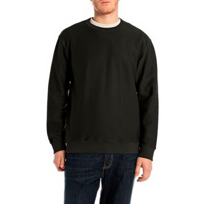 Replay Sweatshirt av bomull för män, normal passform, 098 svart, M Replay Sweatshirt av bomull för män, normal passform, 098 svart, M