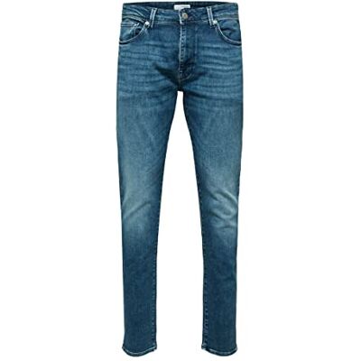 SELECTED HOMME Herrjeans SLH175-SLIMLEON 31601 slim fit – blå – medium blå, Mellanblå denim, 29W / 32L SELECTED HOMME Herrjeans SLH175-SLIMLEON 31601 slim fit – blå – medium blå, Mellanblå denim, 29W / 32L