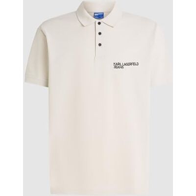KARL LAGERFELD JEANS , Herr, Regular Pique Polo, Regular Fit, Beige, L KARL LAGERFELD JEANS , Herr, Regular Pique Polo, Regular Fit, Beige, L