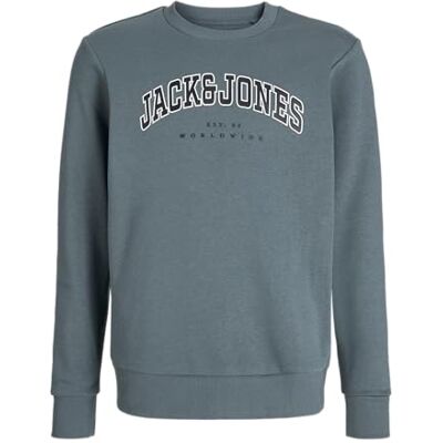 JACK & JONES Pojkar Jjecaleb Varsity Sweat Crew Noos Mni, Stormigt väder, 128 JACK & JONES Pojkar Jjecaleb Varsity Sweat Crew Noos Mni, Stormigt väder, 128