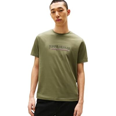 Tommy Hilfiger herr S/S T-shirt, Grön (slaget grön), XS Tommy Hilfiger herr S/S T-shirt, Grön (slaget grön), XS