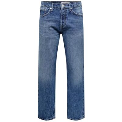 Only & Sons ONSEDGE Loose MID 4939 Jeans NOOS-byxor, medium blå denim, 32/32, Mellanblå denim, 32W x 32L Only & Sons ONSEDGE Loose MID 4939 Jeans NOOS-byxor, medium blå denim, 32/32, Mellanblå denim, 32W x 32L