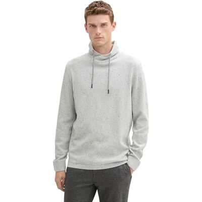 TOM TAILOR herrtröja, 36971 – ljusgrå melange neps, S TOM TAILOR herrtröja, 36971 – ljusgrå melange neps, S