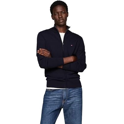 Tommy Hilfiger Herr lätt tröja med hel dragkedja, Öken himmel, L Tommy Hilfiger Herr lätt tröja med hel dragkedja, Öken himmel, L