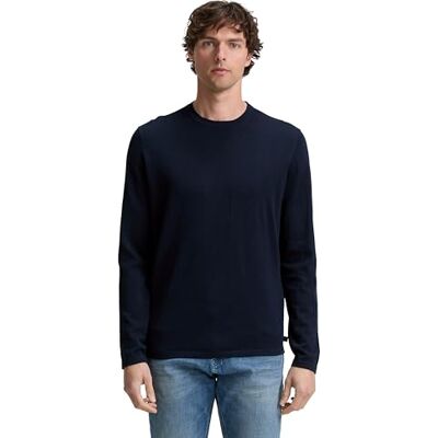 TOM TAILOR 1045669 Pullover, 10668-Sky Captain Blue, M Herr, 10668 Sky Captain Blue, M TOM TAILOR 1045669 Pullover, 10668-Sky Captain Blue, M Herr, 10668 Sky Captain Blue, M