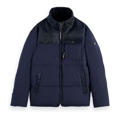Scotch & Soda pufferjacka med huva för män, Sky Captain 401, XXL Scotch & Soda pufferjacka med huva för män, Sky Captain 401, XXL