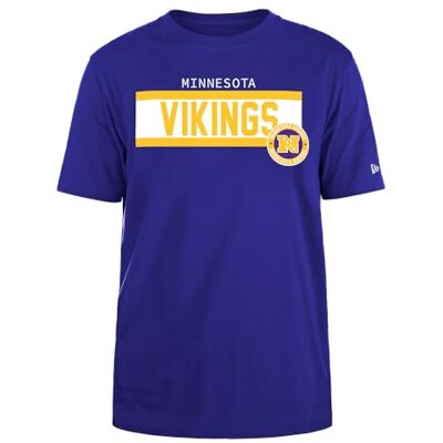 Minnesota Vikings New Era keps NFL normal t-shirt hög densitet bläck screentryck front grafik original lagfärg unisex lila Minnesota Vikings New Era keps NFL normal t-shirt hög densitet bläck screentryck front grafik original lagfärg unisex lila