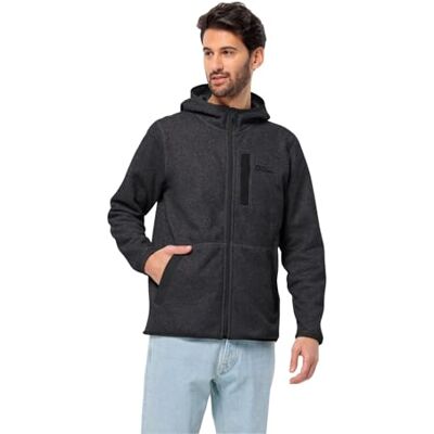 Jack Wolfskin Huvtröja Jkt M Fleecejacka herr, Svart, XL Jack Wolfskin Huvtröja Jkt M Fleecejacka herr, Svart, XL