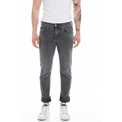 Replay Herrjeans grover straight-fit återvunna med stretch, Medium Grey 096, 29W / 30L Replay Herrjeans grover straight-fit återvunna med stretch, Medium Grey 096, 29W / 30L