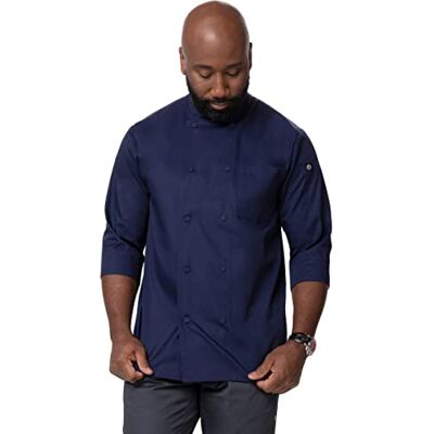 Chef Works Morocco Chef Coat kockrock, marinblå, M Chef Works Morocco Chef Coat kockrock, marinblå, M