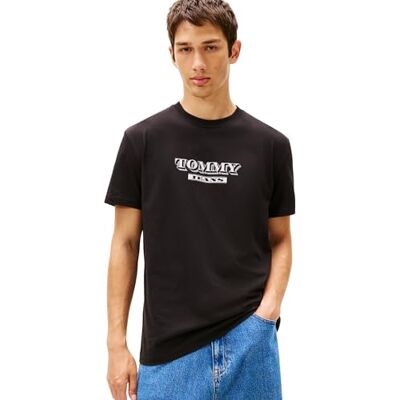 Tommy Jeans Tjm Reg Bills Font SS Tee Ext Dm0dm22322 T-shirt S/S, svart (svart), XXL herr, Svart (svart), XXL Tommy Jeans Tjm Reg Bills Font SS Tee Ext Dm0dm22322 T-shirt S/S, svart (svart), XXL herr, Svart (svart), XXL