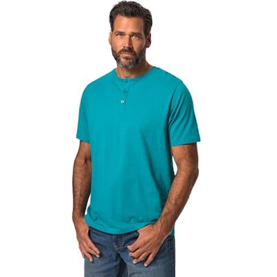 JP 1880 herrstora storlekar, överdimensionerade herrkläder, L-8XL JP1880 Henley, basic, knapplist, halv ärm, upp till 7 XL 726695, Turkos, 6XL JP 1880 herrstora storlekar, överdimensionerade herrkläder, L-8XL JP1880 Henley, basic, knapplist, halv ärm, upp till 7 XL 726695, Turkos, 6XL