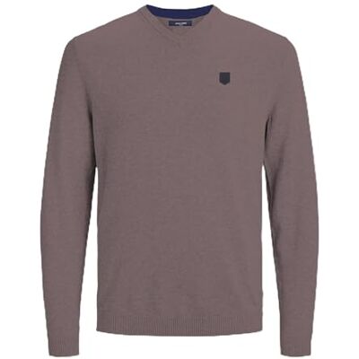 JACK & JONES Jprbluronaldo stickad V-hals Prau25, Twilight Mauve, S JACK & JONES Jprbluronaldo stickad V-hals Prau25, Twilight Mauve, S
