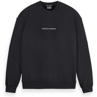 Scotch & Soda Herr Core-Logo Front Chest sweatshirt, svart, L Scotch & Soda Herr Core-Logo Front Chest sweatshirt, svart, L