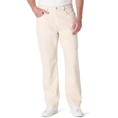 Amazon Essentials herr styv lös passform jeans, Ecru, 33W / 32L Amazon Essentials herr styv lös passform jeans, Ecru, 33W / 32L