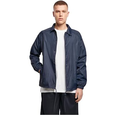 Build Your Brand Herrjacka med tryckknappsstängning och krage Coach Jacket, Windbreaker för män finns i många färger, storlekar XS – 5XL, marinblå, S Build Your Brand Herrjacka med tryckknappsstängning och krage Coach Jacket, Windbreaker för män finns i många färger, storlekar XS – 5XL, marinblå, S