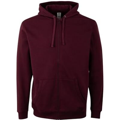 Mukua SF270U unisex huvtröja med dragkedja och huva, vin, storlek XL, Vinröd, XL Mukua SF270U unisex huvtröja med dragkedja och huva, vin, storlek XL, Vinröd, XL