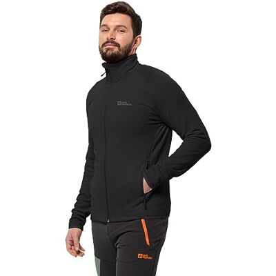 Jack Wolfskin Baiselberg FZ M Fleecejacka, svart, S herr, Svart, S Jack Wolfskin Baiselberg FZ M Fleecejacka, svart, S herr, Svart, S