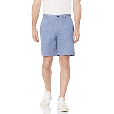 Amazon Essentials Men's Shorts 23 cm (9 tum) klassisk passform, Blå Geometriskt tryck, 36 Amazon Essentials Men's Shorts 23 cm (9 tum) klassisk passform, Blå Geometriskt tryck, 36