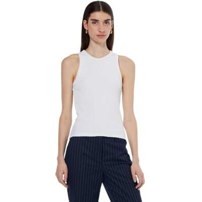 Scotch & Soda Racer Rib Tank Top, Vit, XS Scotch & Soda Racer Rib Tank Top, Vit, XS