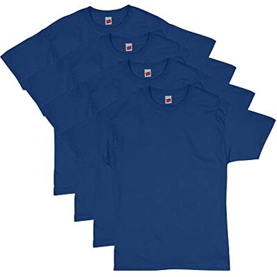 Hanes Essentials T-shirt för män, Crewneck bomulls-T-shirts för män, 4 eller 6-pack tillgängliga, Deep Royal 4-pack, S Hanes Essentials T-shirt för män, Crewneck bomulls-T-shirts för män, 4 eller 6-pack tillgängliga, Deep Royal 4-pack, S