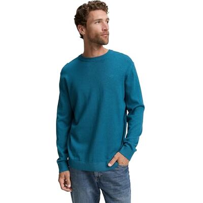TOM TAILOR herrtröja, 38778 – Dark Aqua Melange, M TOM TAILOR herrtröja, 38778 – Dark Aqua Melange, M