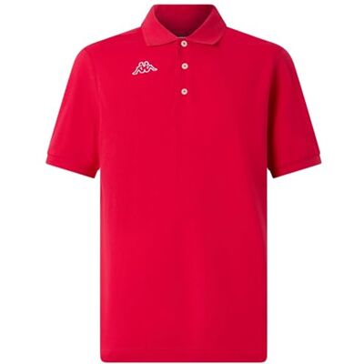 Kappa Polo, herr, röd, bomull, sport, Life-logotyp, storlek: XL Kappa Polo, herr, röd, bomull, sport, Life-logotyp, storlek: XL