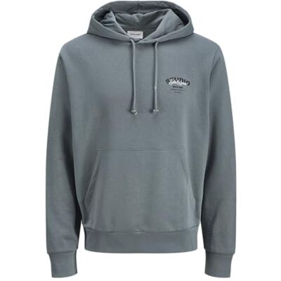 JACK & JONES Jjyuki Sweat Hood Bf, Stormigt väder, S JACK & JONES Jjyuki Sweat Hood Bf, Stormigt väder, S