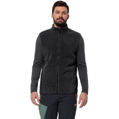 Jack Wolfskin Mäns skogsstav väst, svart, L Jack Wolfskin Mäns skogsstav väst, svart, L