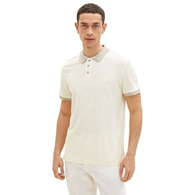 TOM TAILOR Herr 1035628 pikétröja, 18592-vintage beige, XL, 18592 – vintage beige, XL TOM TAILOR Herr 1035628 pikétröja, 18592-vintage beige, XL, 18592 – vintage beige, XL