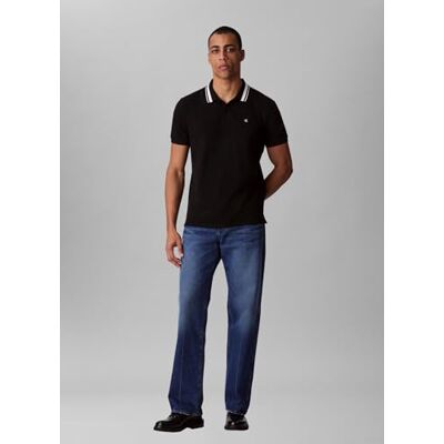 Calvin Jeans Pikétröjor för män, svart (svart), M Calvin Jeans Pikétröjor för män, svart (svart), M